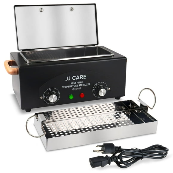 JJ CARE Dry Heat Sterilizer for Metal Tools, 1.8L High Temp Sterilizer for Nail Tools with Timer, Stainless Steel Nail Tool Sterilizer, Auto-Shut Off Sterilization Machi