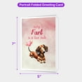 thumbnail image 5 of Every Fart is Love Note Dachshund Guilty Face Happy Valentine's 5x7in Folded Greeting Card Wiener Dog Lover Gifts Idea Single Note Card with Envelope - 01016, 5 of 5