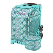Zuca 18" Sport Bag - Kokomo Mermaid with Lunchbox (Limited Edition) with Flashing Wheels (Aqua Frame)