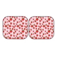 thumbnail image 7 of Xecao Hand Drawn Strawberry for Foldable Car Sun Shades (2-Pack) offer sun protection with an easy-fold design for convenient windshield shading., 7 of 7