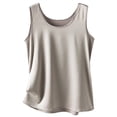 thumbnail image 3 of Helii Women's Satin Tank Top Sleeveless Camisole Loose Fit Round Neck Wide Strap Solid Color Silky Basic Cami Summer Casual Work Office Outfits Lightweight Breathable Daily Vacation 8 Colors, 3 of 3