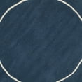 thumbnail image 5 of SAFAVIEH Bella Danita Plain Dotted Bordered Wool Area Rug, Navy Blue/Ivory, 3' x 3' Round, 5 of 6
