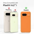 thumbnail image 4 of KOMI for Google Pixel 8 Case, Liquid Silicone Case with 2X Screen Protectors, Full Body Protective Cover, Shockproof, Slim Phone Case, Anti-Scratch Soft Microfiber Lining 6.2", Orange, 4 of 5