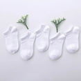 thumbnail image 5 of 5Pairs/Lot Baby White Kid Socks Spring Style Solid Thin Soft Cotton Children For Boys Girls Sport Students Socks 2-12 Years Old Black 2-3T, 5 of 6
