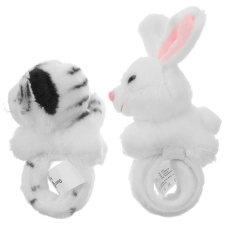 

2pcs Stuffed Animal Slap Bracelets Plush Slap Bracelet Animal Slap Band