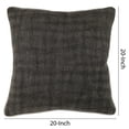 thumbnail image 5 of Benzara BM228820 Square Fabric Throw Pillow with Twill Weave Pattern, Gray, 5 of 5