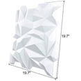 thumbnail image 6 of Art3d 19.7"x19.7"-12 Pack PVC 3D Diamond Wall Panel Jagged Matching，Cover 32 Sqft-White, 6 of 6