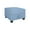 Robin Egg Blue, variant on 25" Square Ottoman Footstool, Ottoman with Storage for Living Room & Bedroom, Color: Bright White, Fabric: Air Leather