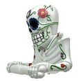 thumbnail image 5 of Zeckos Smelly Skelly White Day of the Dead Sugar Skull Toilet Tissue Holder, 5 of 9
