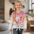 thumbnail image 4 of DISNIMO Axolotl Print Girls Long Sleeve Shirts Soft Comfy T-Shirts Casual Crewneck Tops Loose Fits Tunic Blouse Shirts for 5-12 Years Old Girls, 4 of 8
