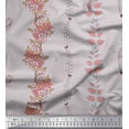 thumbnail image 1 of Soimoi Georgette Viscose Fabric Bird,Cage & Floral Artistic Print Fabric by The Yard 42 Inch Wide, 1 of 3