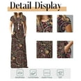 thumbnail image 5 of Mengpipi Women Maxi Dresses Short Sleeve Long Loose with Pockets S-2XL, 5 of 6