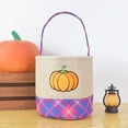 thumbnail image 5 of Vrorvz Halloween Embroidered Pumpkin Ghost Storage Basket Portable with Halloween Theme Suit for Decoration and Festive Candy Toy Storage 9.1x8.9x8.9in Pink, 5 of 5