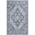 thumbnail image 2 of JONATHAN Y WASHABLE Superbia Boho Medallion Border Machine-Washable Polyester Area Rug, 3' x 5', Blue and Gray, Traditional Vintage Low-Pile Indoor Rug for Living Room WSH502E-3, 2 of 9