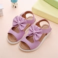 thumbnail image 2 of IROINNID Little N Big Girls Summer Sandals Girls Cute Bow Non-slip PU Princess Shoes, Size 18M-9Y, 2 of 9