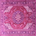 thumbnail image 1 of Ahgly Company Machine Washable Indoor Square Persian Pink Traditional Area Rugs, 3' Square, 1 of 4