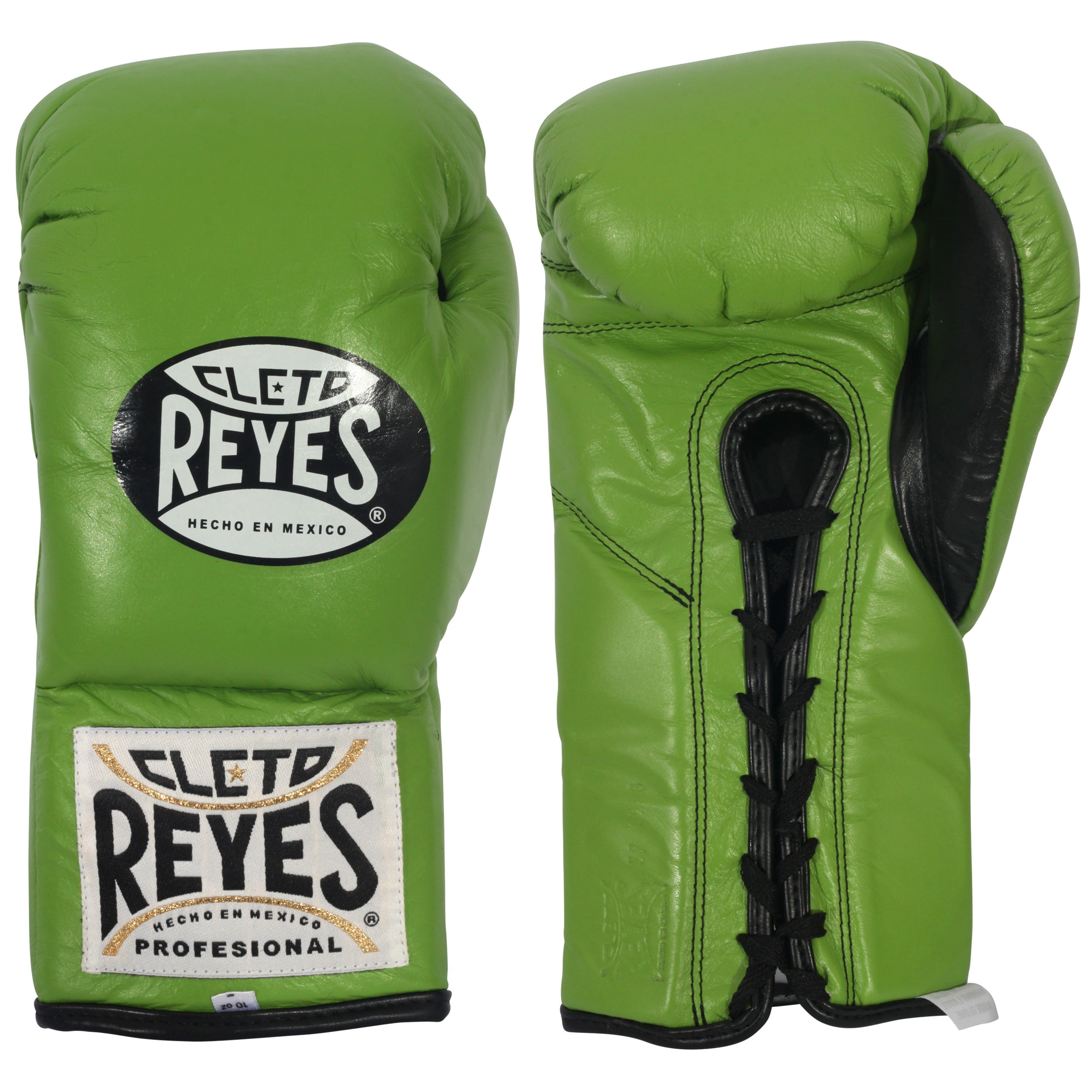 Authentic Cleto Reyes green leather traditional 10oz contest gloves 