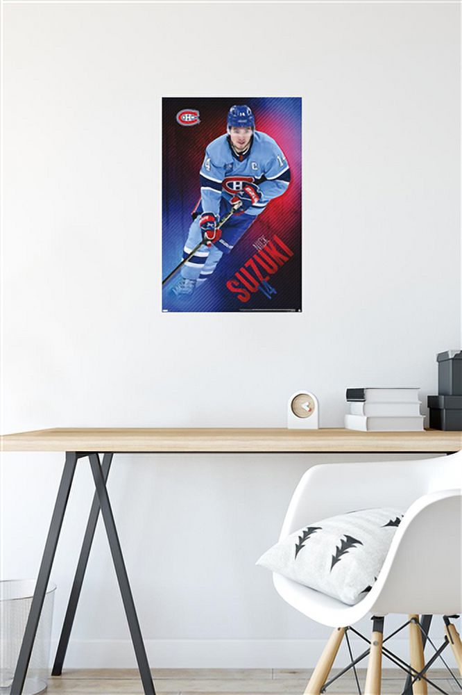NHL Montreal Canadiens - Nick Suzuki 23 Wall Poster, 14.725" x 22.375"