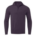 thumbnail image 5 of JTieacloth Cardigan Sweaters for Men Male Casual Simple Bottom Sweater Solid Color Warm Wool Knit Half Zip Long Sleeve Sweater(Purple,L), 5 of 6