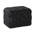 thumbnail image 3 of DecMode Velvet Traditional Stool, Black, 28"W, 19"H, 3 of 9
