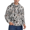 thumbnail image 2 of Salouo Leopard And Zebra Pattern Men's Fall Hoodie Sweatshirt,Sport Hoodie with Pockets for Men Pullover Casual Hooded Sweatshirt-XX-Large, 2 of 7