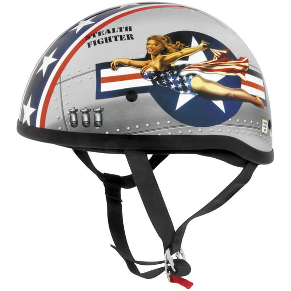 Skid Lid Helmets 646950 Original Bomber Pin Up Helmet