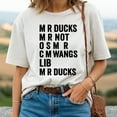 thumbnail image 2 of M R Ducks M R Not O S M R C M Wangs Lib M R Ducks T-Shirt – Funny Phonetic Reading Joke Graphic Tee, 2 of 5
