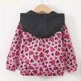 thumbnail image 5 of JAJAHO Girls Bomber Jacket Heart Patchwork Long Sleeve Hooded Fall Jackets Sizes 1-7Y, 5 of 7