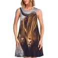 thumbnail image 1 of Easygdp Portrait Of Cow With Its Baby Cow para Vestido Transpirable de Mujer, Vestido Suelto de Manga Corta con Pliegues y Bolsillos para el Verano, 1 of 7