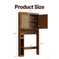 thumbnail image 2 of Over The Toilet Storage Cabinet, Bathroom Storage Organizer, Toilet Rack with Inner Adjustable Shelf,Two Doors-Yellow oak grain, 2 of 2