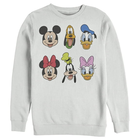 Men's Mickey & Friends Group Portraits Sweatshirt White Medium