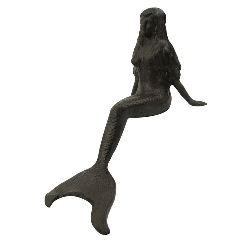 Large Rustic Metal Mermaid Pond Statue Garden Sculpture Large Rustic Metal Mermaid Pond Statue Garden Sculpture