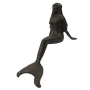Treasure Gurus Large Rustic Metal Mermaid Yard/Pond Statue/Garden Sculpture/Coastal Shelf Decor