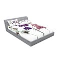 thumbnail image 2 of Watercolor Fitted Sheet & Pillow Sham Set, Orchids 3 Colors Blooming Flourishing Environment Theme, Decorative Printed 6 Piece Bedding Decor Set, Calking, Cream Violet Dried Rose, by Ambesonne, 2 of 3
