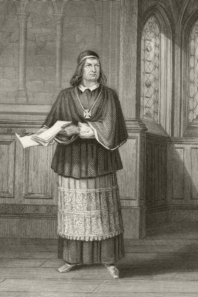 William Charles Macready 1793 To 1873 English Actor In Costume As Cardinal Wolsey In The Play Henry Viii By William Shakespeare From A Nineteenth Century Engraving Canvas Art - Ken Welsh Design Pics