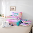 thumbnail image 5 of Manfei Personalized Letter R Twin Bedding Sets 7-Piece,Watercolor Shell Coral Bedding Comforter Set,Cute Magic Mermaid Sheet Sets For Girl Teens,Ultra Soft Bedroom Decor Reversible, 5 of 7