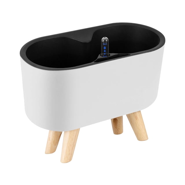 Almencla Plastic Self Watering Planter Planter Home Office Desktop Cafe Flowerpot White with Legs