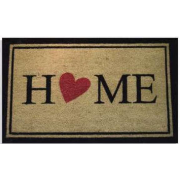 Geo Crafts G041 18 x 30 in. Coir Home Heart Doormat