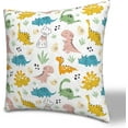thumbnail image 2 of Cute Dinosaurs Pillow Covers 18X18 inch Set of 2 Funny Dinosaur Throw Pillow Covers Abstract Art Outdoors Decorative Cushion Case for Bed Couch Sofa Home, 2 of 6