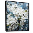 thumbnail image 2 of Designart "Apple Blossom Monochromatic gracefulness XXIX" Floral Floater Framed Canvas Art Print, 2 of 7