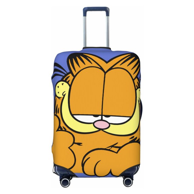 Cute Anime Cartoon Garfield Travel Suitcase Protective Cover Trunk Case Washable Elastic Luggage Cover Fits Small Suitcase Protector Baggage With Concealed Zipper Gifts