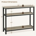thumbnail image 3 of Topeakmart Vintage Sofa Side Table Console Table for Entryway Living Room, Gray, 3 of 7