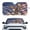 American Flag, variant on HUIACONG Retro Striped Eyes Reflective Sunshade Block Heat Heat Resistant Foldable Sunshade for Car Windshield Trucks Universal