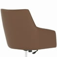 thumbnail image 2 of Cabot Modern Mid Back Leather Box Chair in Light Gray Leather, 2 of 7