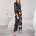 thumbnail image 4 of Disketp Pajamas Set Long Sleeve Sleepwear Womens Button Down Nightwear Pj Sets-Space, 4 of 9