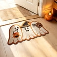 thumbnail image 5 of Yhmxh Halloween Ghost Boo Shaped Bathroom Rugs, 15.75×23.62 Inch Cute Spooky Ghost Bath Mat, Non‑Slip Absorbent Decorative Rug for Front Door Entryway Indoor Outdoor Halloween Home Decor, 5 of 6