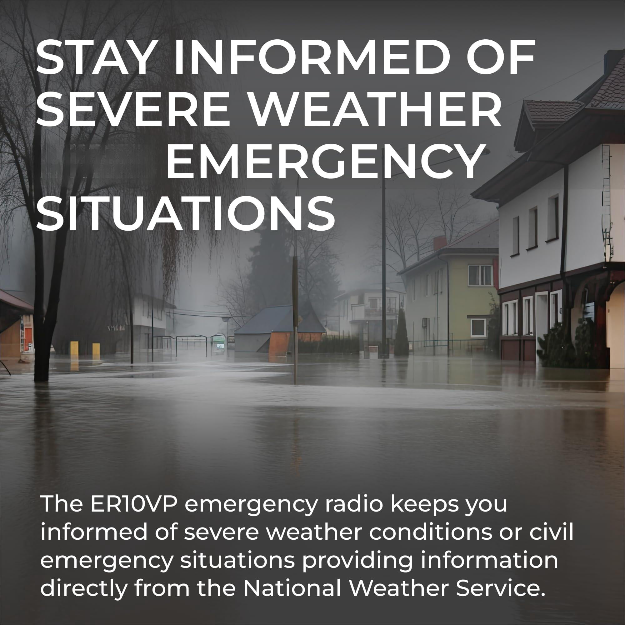 - Er10vp Weather Radio With Flashlight & Emergency Alert Am/fm Compact And Easy To Carry Sos Strobe Signal Headphone Jack