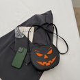 thumbnail image 3 of Yucurem Halloween Pumpkin Purse for Women, PU Leather Crossbody Handbag for Christmas Halloween Thanksgiving Holiday Party Gift (Black), 3 of 9