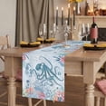 thumbnail image 2 of Table Runners 108 Inches Long Dress Scarves, Blue Jellyfish Octopus Farmhouse Coffee/Dining/Kitchen Table Runner for Living Room, Beach Nautical Ocean Coral Seahorse 13x108 Inch, 2 of 9