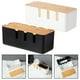 thumbnail image 5 of Caja de gestión de cables con tapa de madera 30,4 x 12,3 x 11,6 cm organizador de cables ABS, 5 of 8
